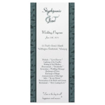 25 4x9 Wedding Program Twilight Twigs Custom Rack Card