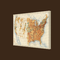 25 Density of increase of population, US, 18901900 canvas prints