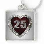 25 Diamond Heart Keychain