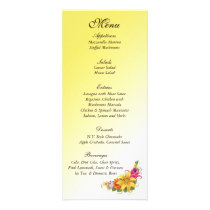 25 Flower Bouquet Wedding Menu Tags Rack Cards