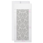 25 Gray Damask Mint Matchbook Cover Rack Cards