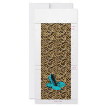 25 High Heel Leopard Mint Matchbook Cover Rack Car Personalized Rack Card
