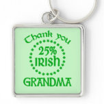 25% Irish - Thank You Grandma Key Chain