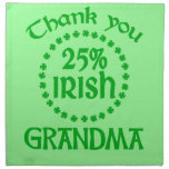 25% Irish - Thank You Grandma Printed Napkins