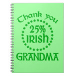 25% Irish - Thank You Grandma Spiral Notebook