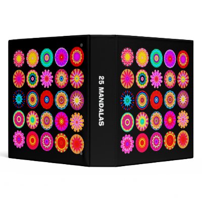 25 Kaliedoscopic Mandalas (1.5in) Binders by artberry