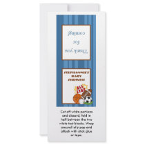 25 Lollipop Topper All Star Blue Rack Card Design
