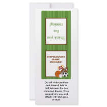 25 Lollipop Topper All Star Green Rack Card Template