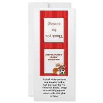 25 Lollipop Topper All Star Red Custom Rack Card