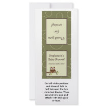 25 Lollipop Topper Forrest Animal Owl Deer Bird Full Color Rack Card