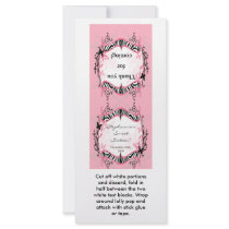25 Lollipop Topper Girly Butterfly Zebra Print Rack Cards
