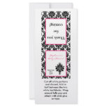 25 Lollipop Topper Hot Pink Black Damask Rack Card