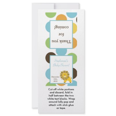 25 Lollipop Topper Jungle King Lion Safari Zoo Rack Card Template by AnnLeeDesigns