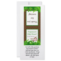 25 Lollipop Topper Monkey Swing Jungle Safari Zoo Customized Rack Card