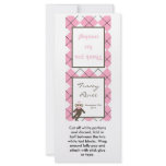25 Lollipop Topper Pink Argyle Sock Monkey rack cards