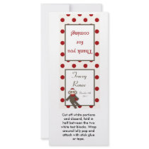 25 Lollipop Topper Red Sock Monkey Rack Cards