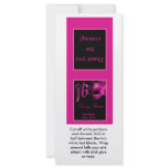 25 Lollipop Topper Sweet 16 Hot Pink Black Party Rack Cards
