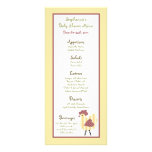 25 Menu Cards Abby's Farm Pink Girly Barn Animal Rack Card Design