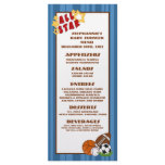 25 Menu Cards All Star Blue Rack Cards