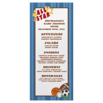 25 Menu Cards All Star Blue Rack Cards