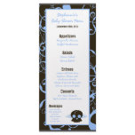 25 Menu Cards Boy Blue Punk Rock Skull Flame Custom Rack Card