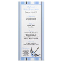 25 Menu Cards Boy Blue Punk Rocker Guitar Rack Card Template