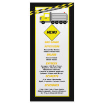 25 Menu Cards Construction Rack Card