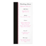 25 Menu Cards Damask/Stripes Pink Crown Black Pink Rack Cards