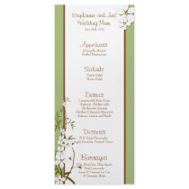 25 Menu Cards Dogwood Flowers Full Color Rack Card