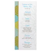 25 Menu Cards Floral Burst Personalized Rack Card