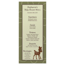 25 Menu Cards Forrest Animal Owl Deer Bird Porcupi Rack Cards