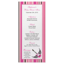 25 Menu Cards Girl Pink Punk Rock Skull Crossbones Personalized Rack Card