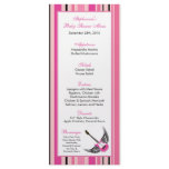25 Menu Cards Girl Pink Punk Rock Skull Crossbones Personalized Rack Card