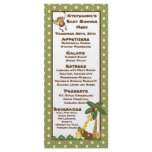 25 Menu Cards Jungle Babies Customized Rack Card