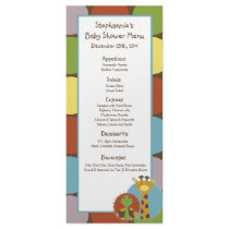 25 Menu Cards Jungle Tales Safari Rack Card