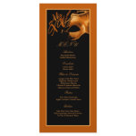 25 Menu Cards Mis XV Orange Black Party Rack Card Design