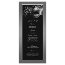 25 Menu Cards Mis XV Silver Black Party Rack Cards