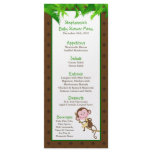 25 Menu Cards Monkey Swing Jungle Safari Zoo Anima Custom Rack Cards