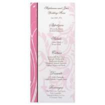 25 Menu Cards Pink Chandelier Personalized Rack Card