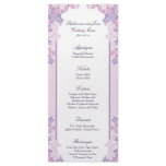 25 Menu Cards Purple Hydrangea Custom Rack Card