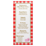 25 Menu Cards Red Barn Farm Animals Customized Rack Card