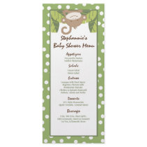 25 Menu Cards Safari Jungle Monkey Green Rack Cards