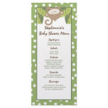 25 Menu Cards Safari Jungle Monkey Green rack cards