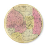 25 Miles Around Minneapolis - 1881 Map Fridge Magnet