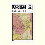 25 Miles Around Minneapolis - 1881 Map stamps