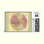 25 Miles Around Minneapolis - 1881 Map stamps