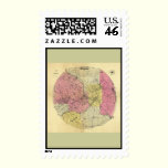 25 Miles Around Minneapolis - 1881 Map stamps