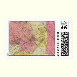 25 Miles Around Minneapolis - 1881 Map stamps