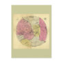 25 Miles Around Minneapolis - 1881 Map Post Cards
