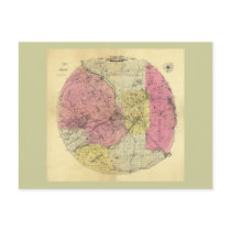 25 Miles Around Minneapolis - 1881 Map postcards